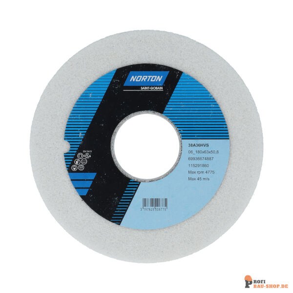 nortonschleifmittel/NORTON_schleifmittel_69936674887 06 Straight cup Tool Room-Norton 38A-180x63x50.8_16_16-38A36HVS_168099